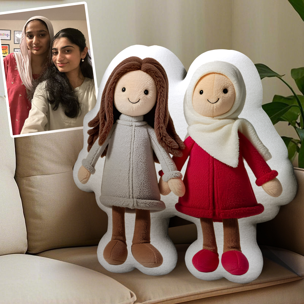 Personalized Photo Plush Doll Pillow Mini Me Plush Pillows Gifts for BFF
