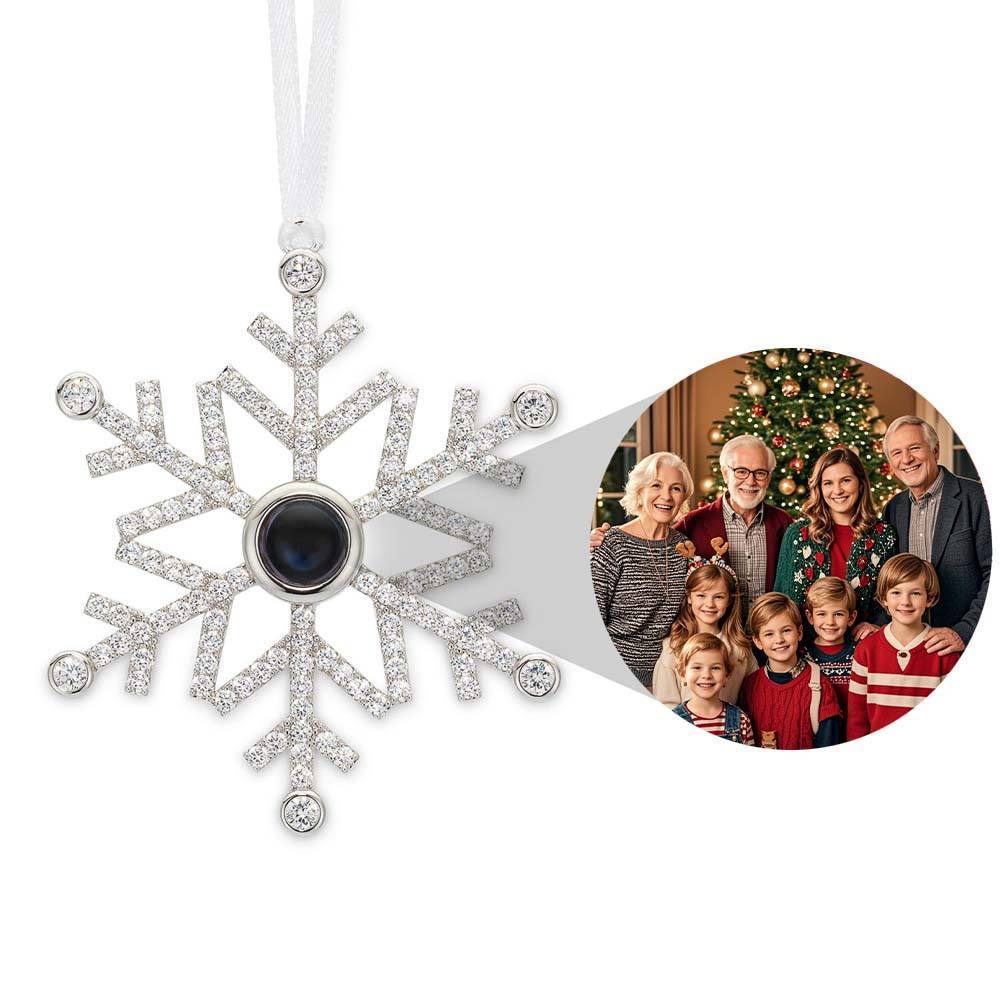 Personalized Projection Ornament Custom Photo Snowflake Christmas Orna