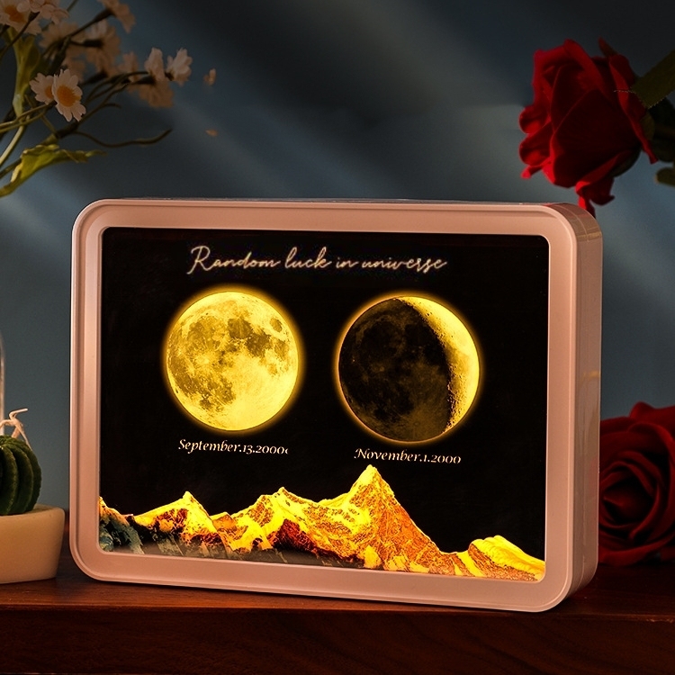 Customized Moon Phase Ornaments Moon Phase Mirror Lights Bluetooth Speakers Gifts For Girlfriends Anniversary Gifts Birthday Gifts