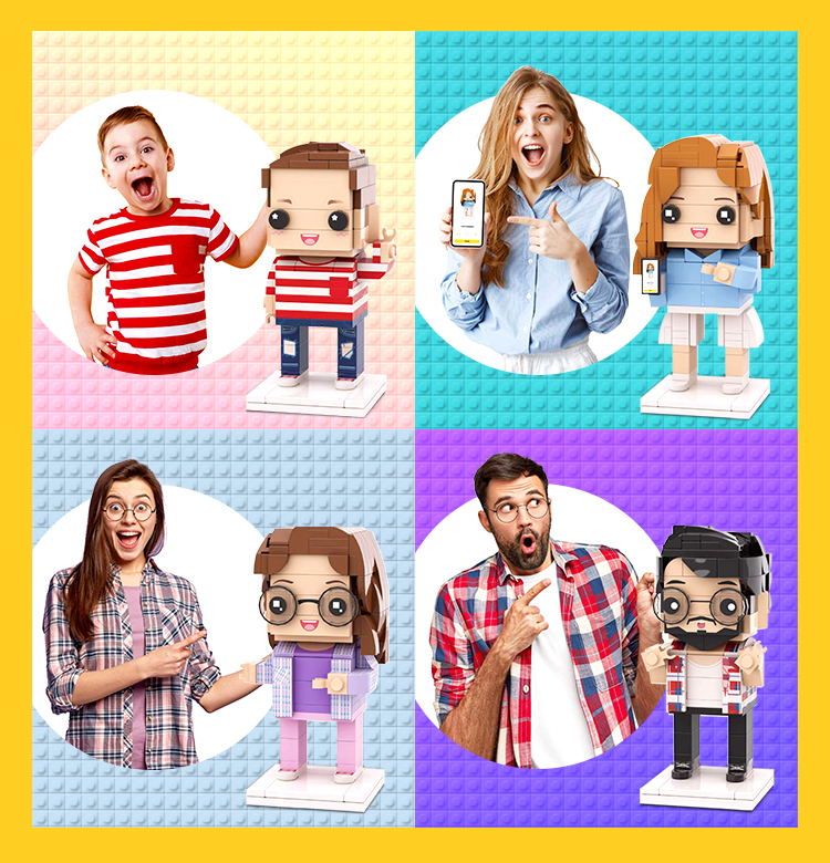 Graduation Gift Custom Brick Figures Full Body Customizable 1 Person Gift For Him Personalized Dad Gifts Graduation Gift Ideas For Guys detail image 1