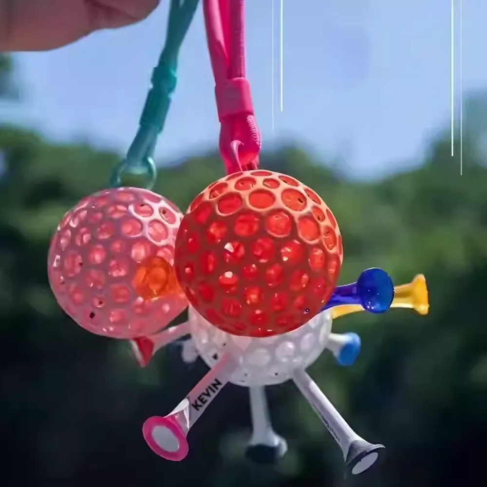 Custom Portable Golf Tee Holder 3D Printed Golf Accessory Organizer with Colorful Custom Golf Tees