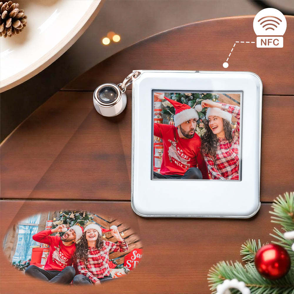 Memory Lingering Good Photo Key Chains 1.54inch NFC Powered eink Photo Shifting Key Chains Best Christmas Gift Ever - soufeelus