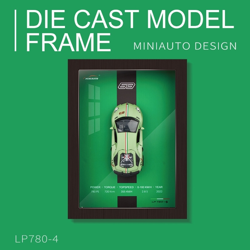 1:32 Car Model Photo Frame 3D Hanging Painting Alloy Car Model 3D Ornaments