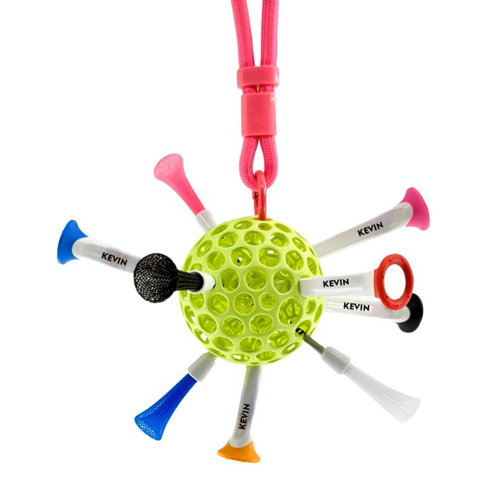 Green Custom Golf Tee Holder Including 5 Custom Golf Tees