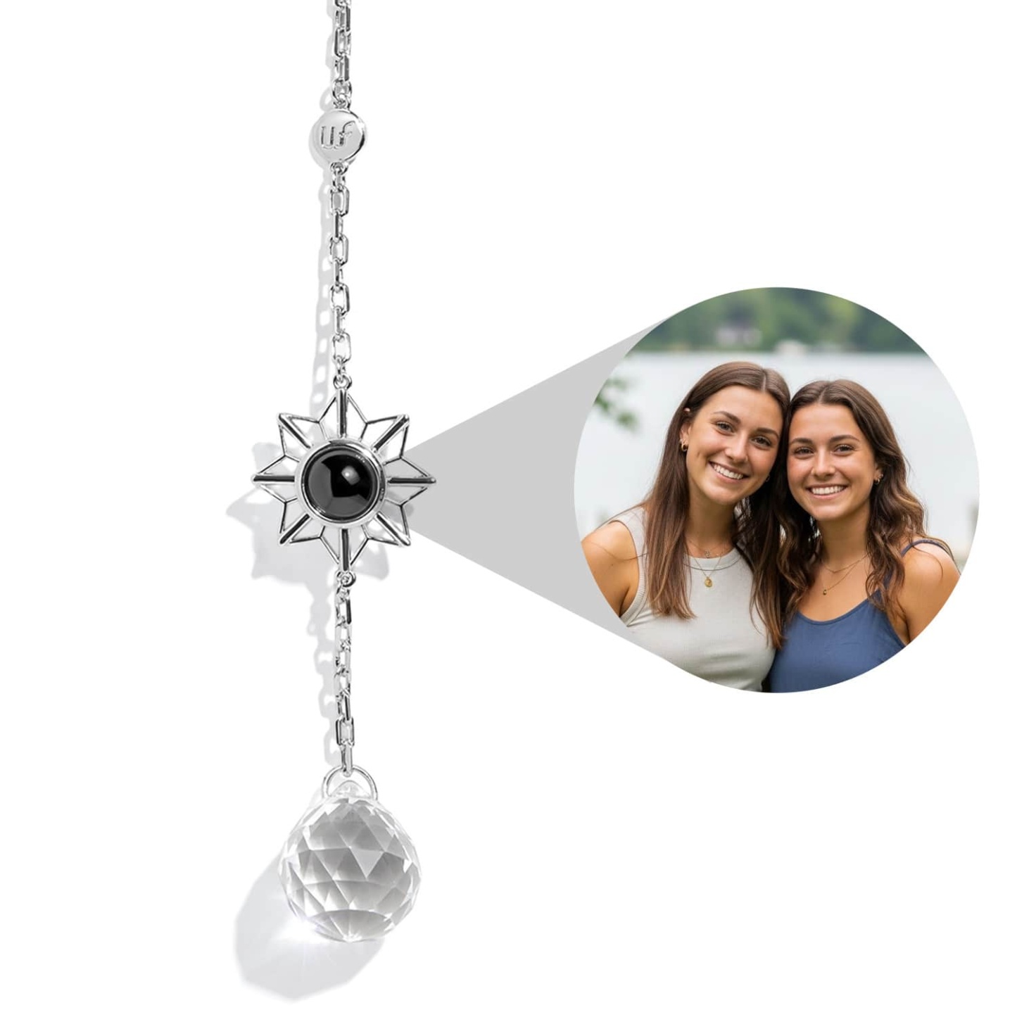 Personalized Butterfly Photo Sun Catcher Projection Ornament