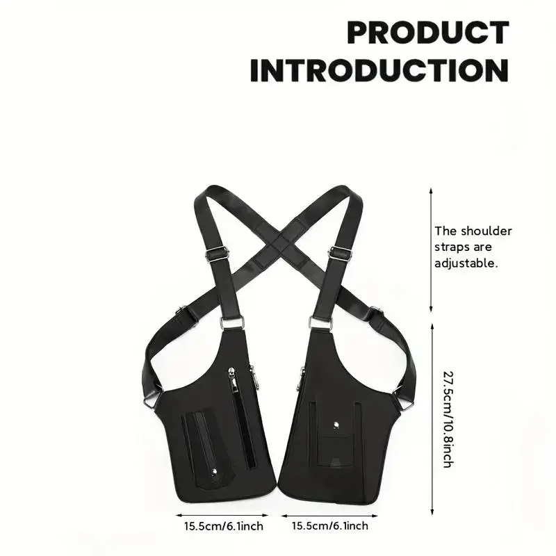 Custom Adjustable Underarm Shoulder Bag for Men and Women-Anti-theft Hidden Storage for Cell Phones and Other Hunting and Outdoor Gear, High-Quality Faux Leather (PU Leather)