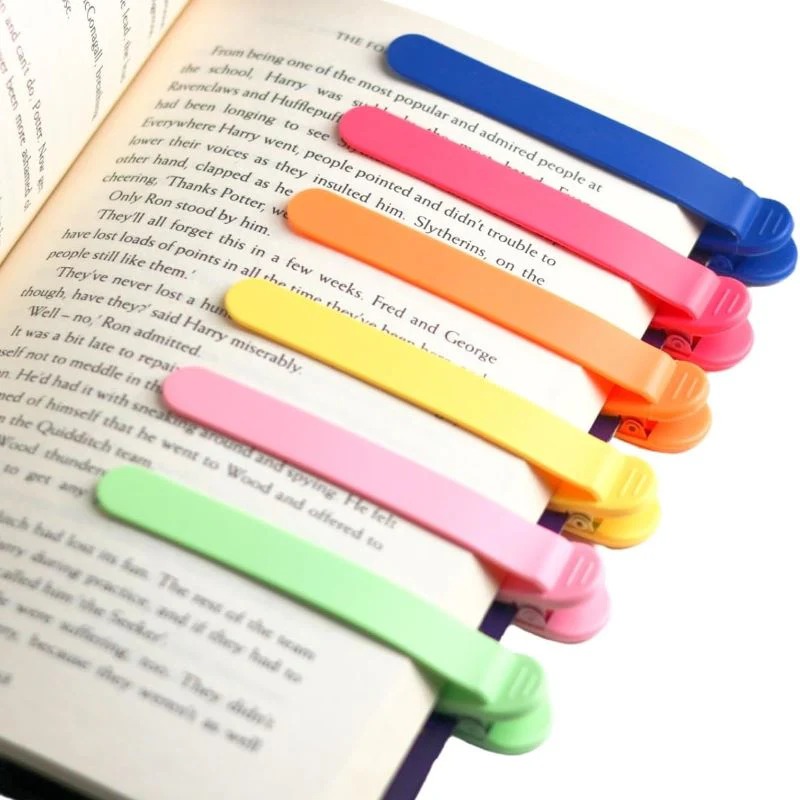 Custom Bookmarks with Text Automatic Silicone Book Clip Bookmarks Suitable for Reading Lovers Back to School