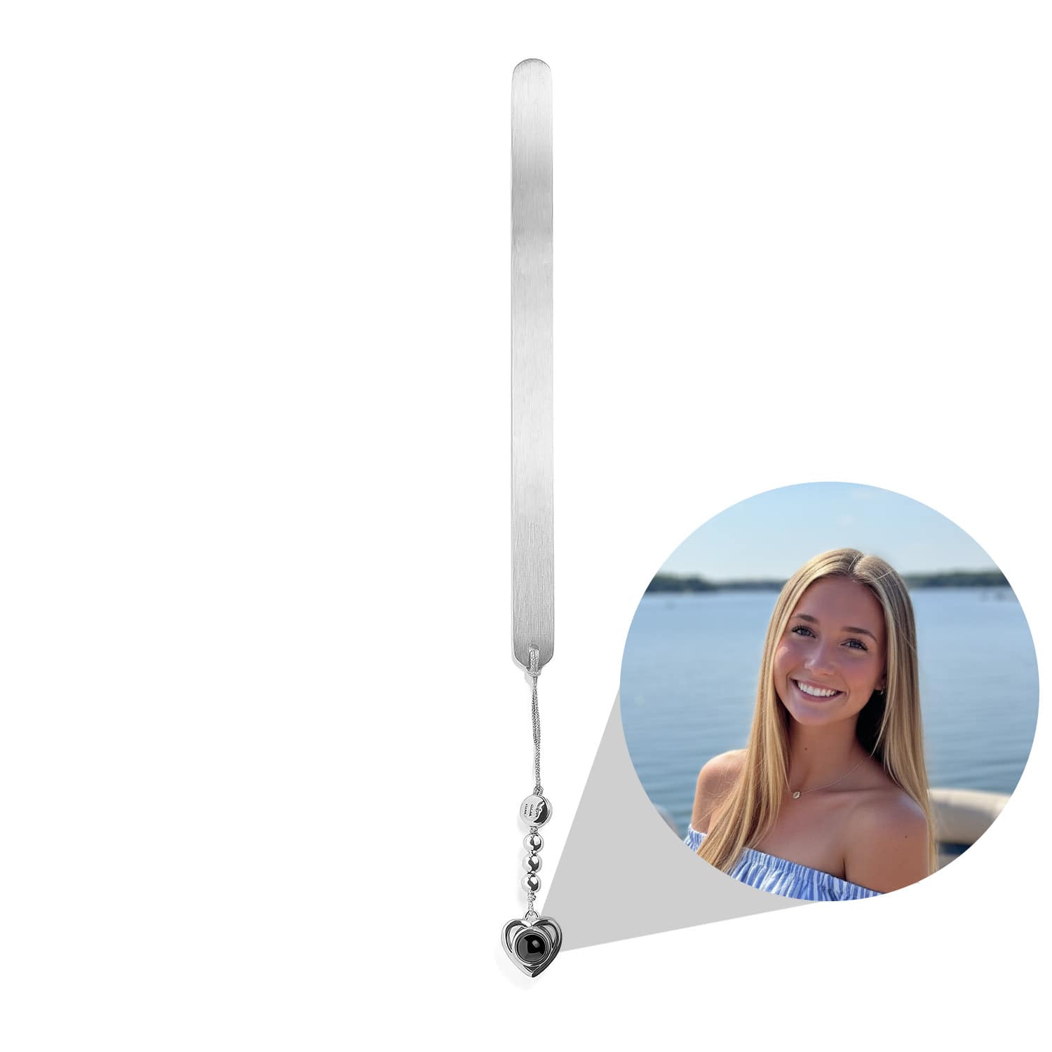 Engravable Heart Photo Bookmark