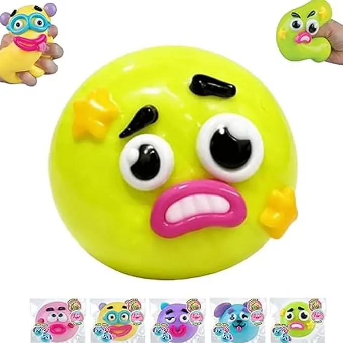 Squishy Cutie Toy Funny Face Curiosities Dog Face Swap Squishy Soft Moldable Multisensory Stress Relief for Anxiety Safe Maltose Material Portable Sensory Decompression Party Favors