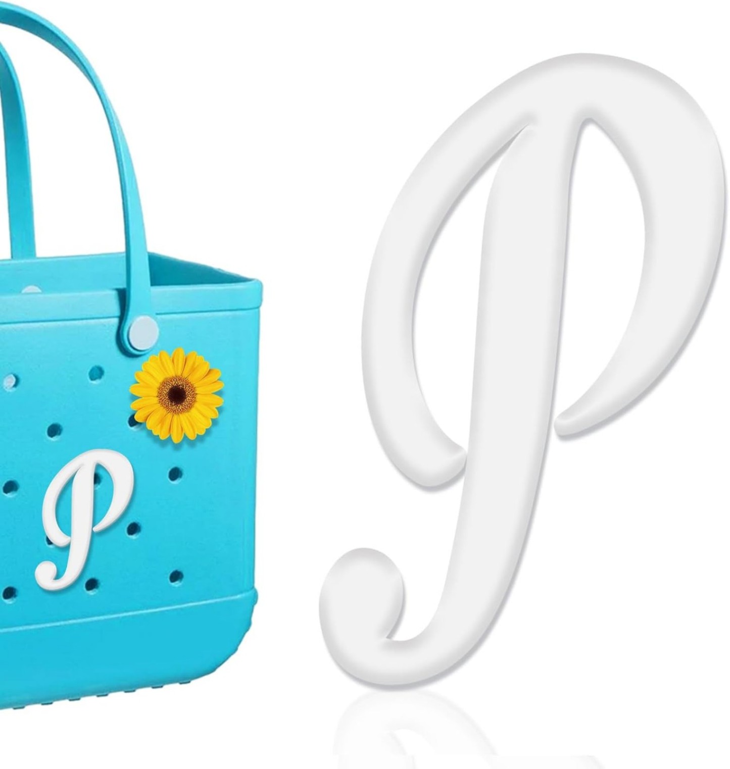 Mity rain Letter Charms for Bag,Alphabet Lettering Accessories Charms Compatible with Bag Original All Models, Insert Decorative Letter for Handbag Beach Tote Bag A