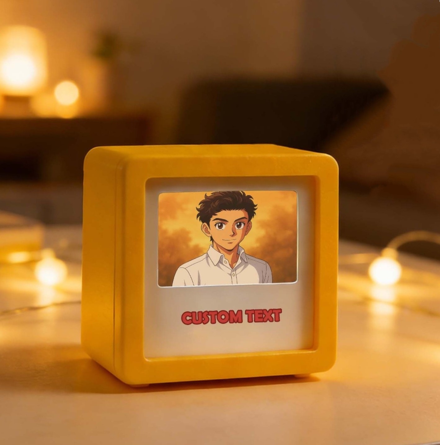 Custom Retro Film Night Light, Personalized Photo & Text Slide Lamp with Replaceable Film, Vintage Style LED Memorial Gift