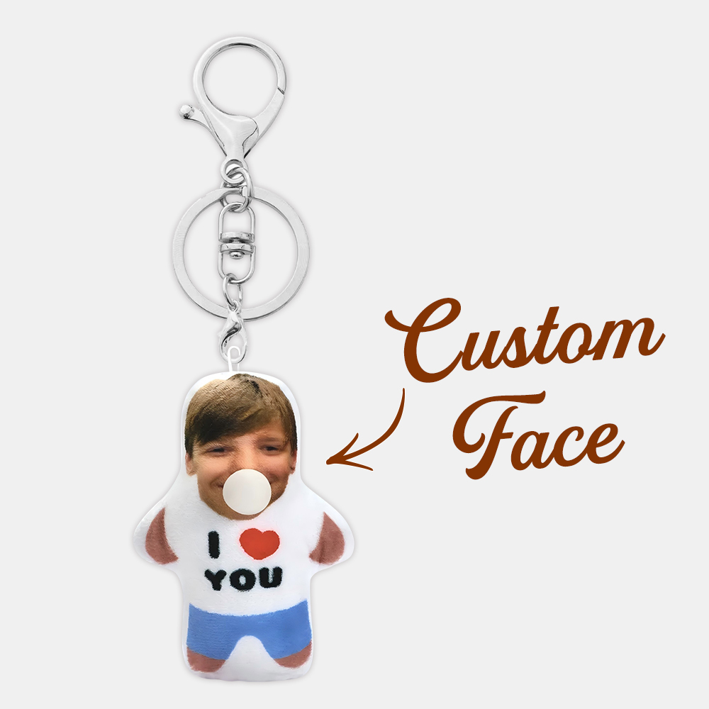 Custom MiniMe Pillow Bag Charm– With Bubble Pocket & Valentine’s Message Cute Gift for Loved Ones