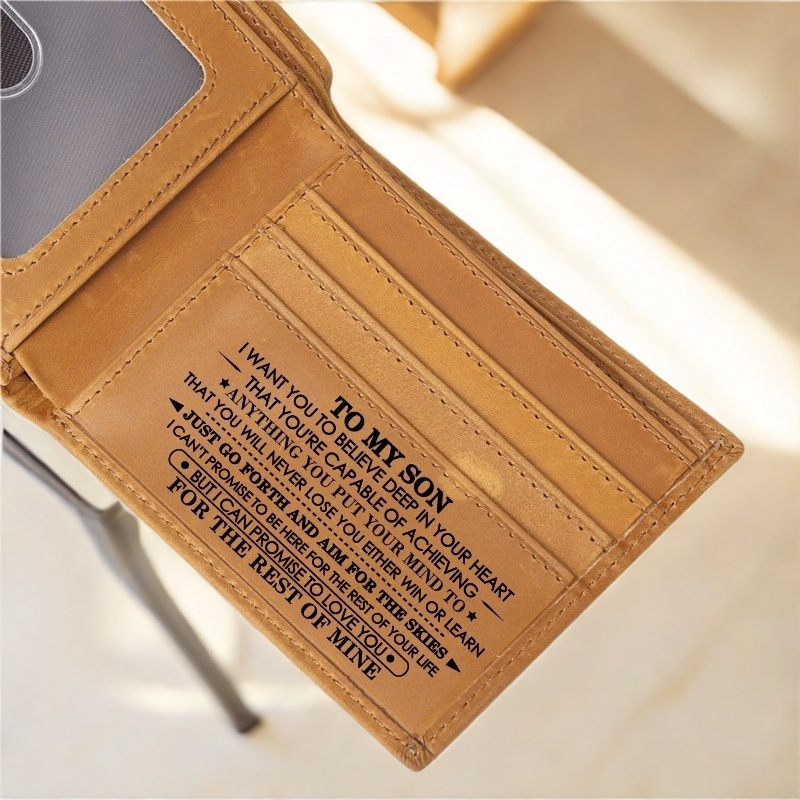 Bifold Wallet Engraved Wallet Gifts For Daughter For Son For Husband - soufeelus