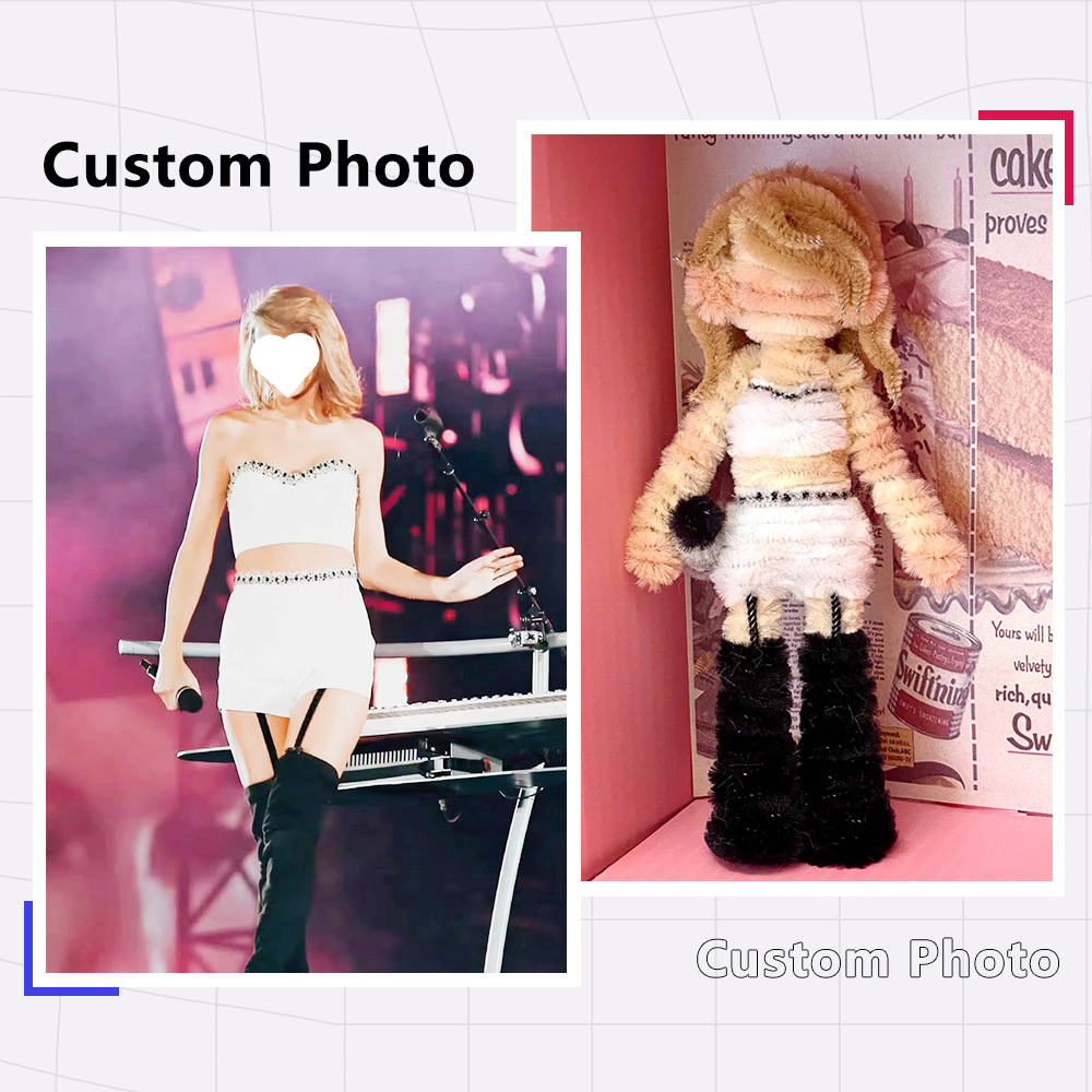Custom Pipe Cleaner Doll Personlized Twistable Wire Doll Keychian