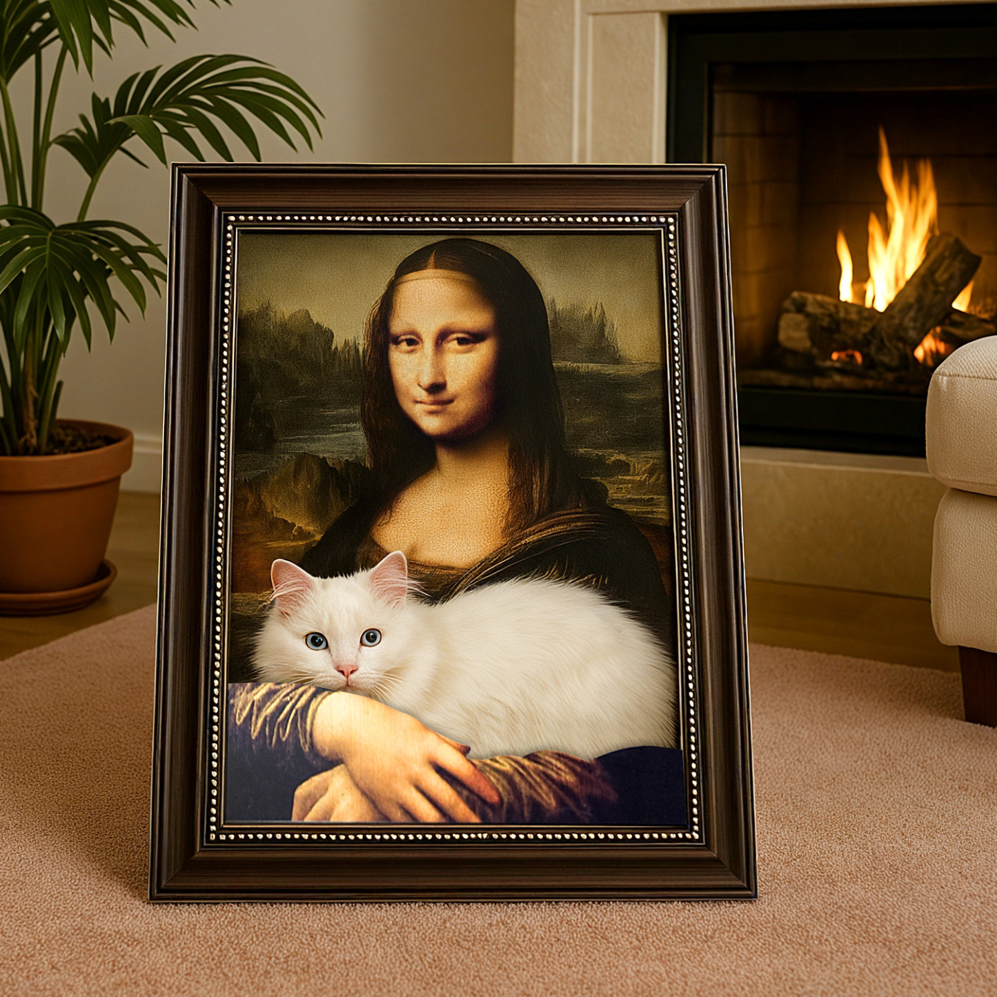 Personalized Cat Bed Custom Cat House Oil Painting Pattern Cat Gifts Pet Lover Gifts