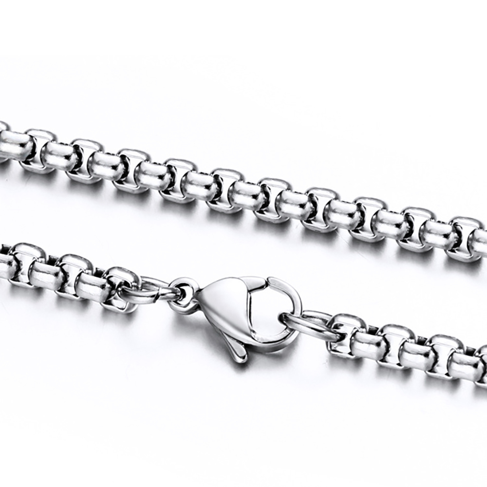 Men's Necklace Rounded Box Chain Punk Stacking Chain Gift For Boyfriend - soufeelus