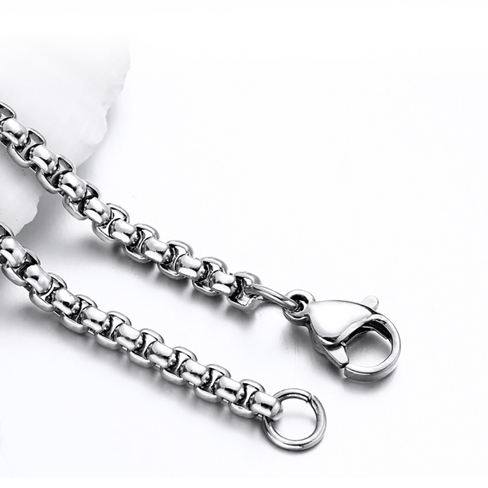 Men's Necklace Rounded Box Chain Punk Stacking Chain Gift For Boyfriend - soufeelus