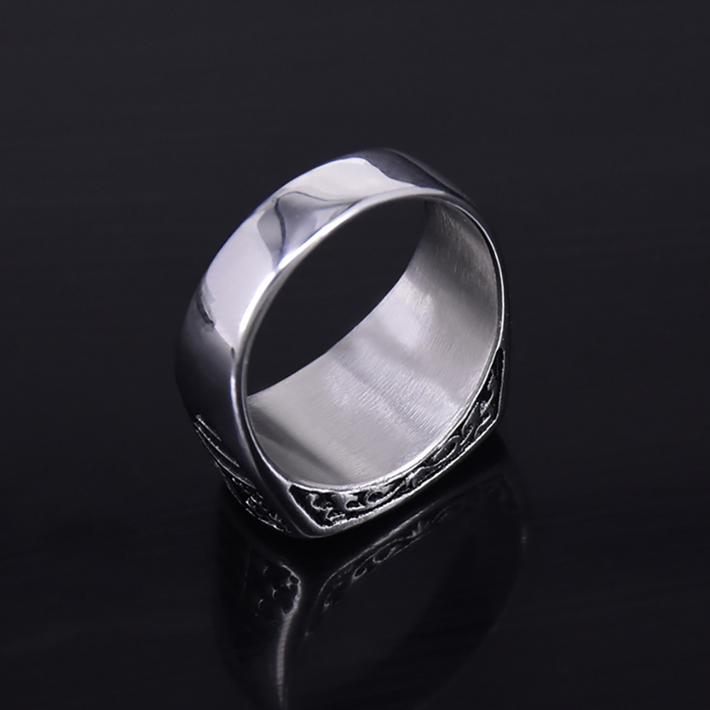 Men's Ring Punk Navy Ring Carved Ring Gift For Boyfriend - soufeelus