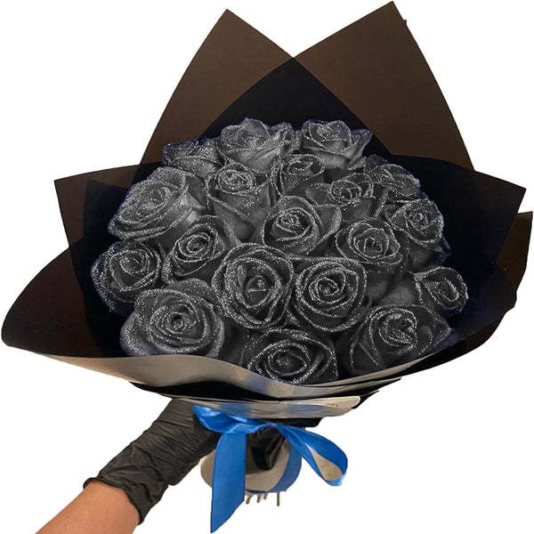 Glitter Rose Bouquet Best Valentine's Day Anniversary Gift for Her