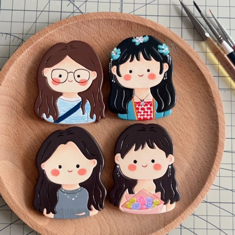 Custom Cartoon Portrait Fridge Magnet Personalized Gift with Cute Hand-Drawn Design for Lover - soufeelus