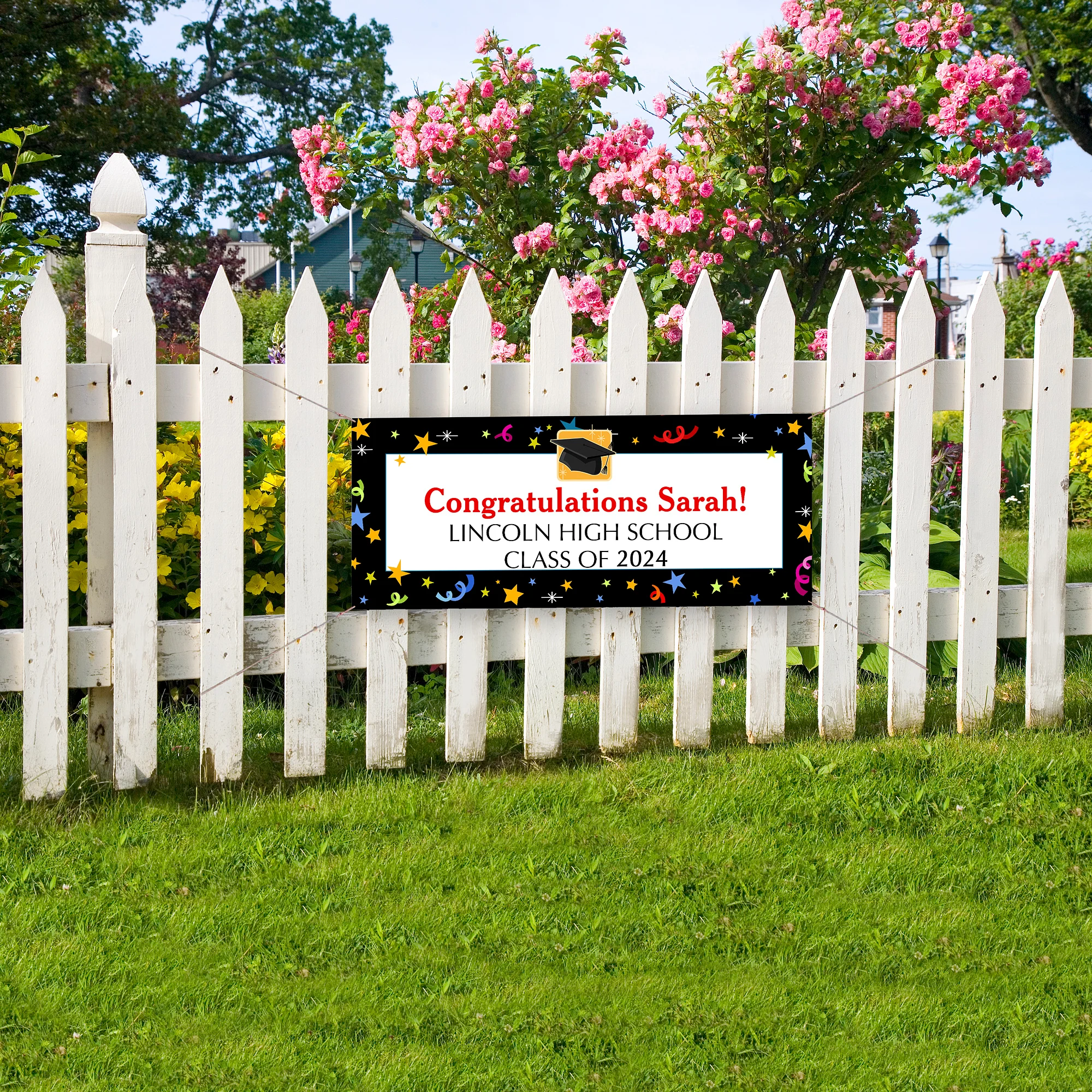 Celebrate Personalized Graduation Banner