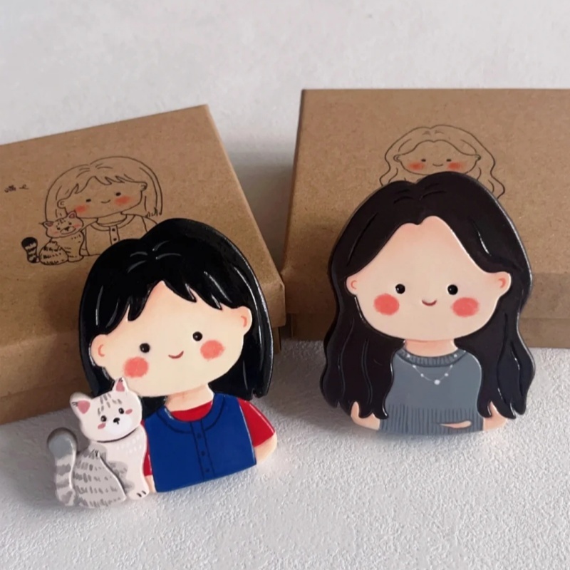 Custom Cartoon Portrait Fridge Magnet Personalized Gift with Cute Hand-Drawn Design for Lover - soufeelus
