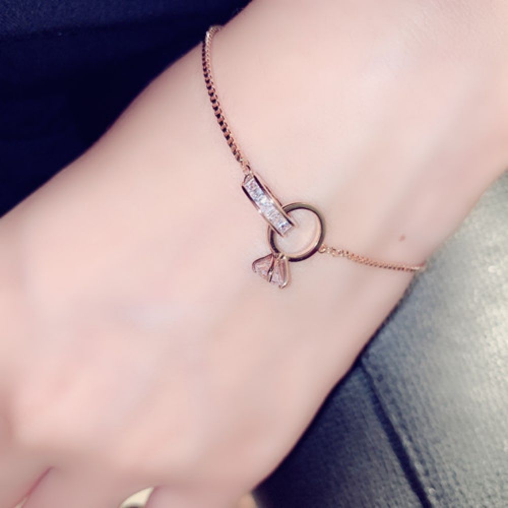 Interlocking Diamond Bracelet Classic Bangles Gift For Her - soufeelus