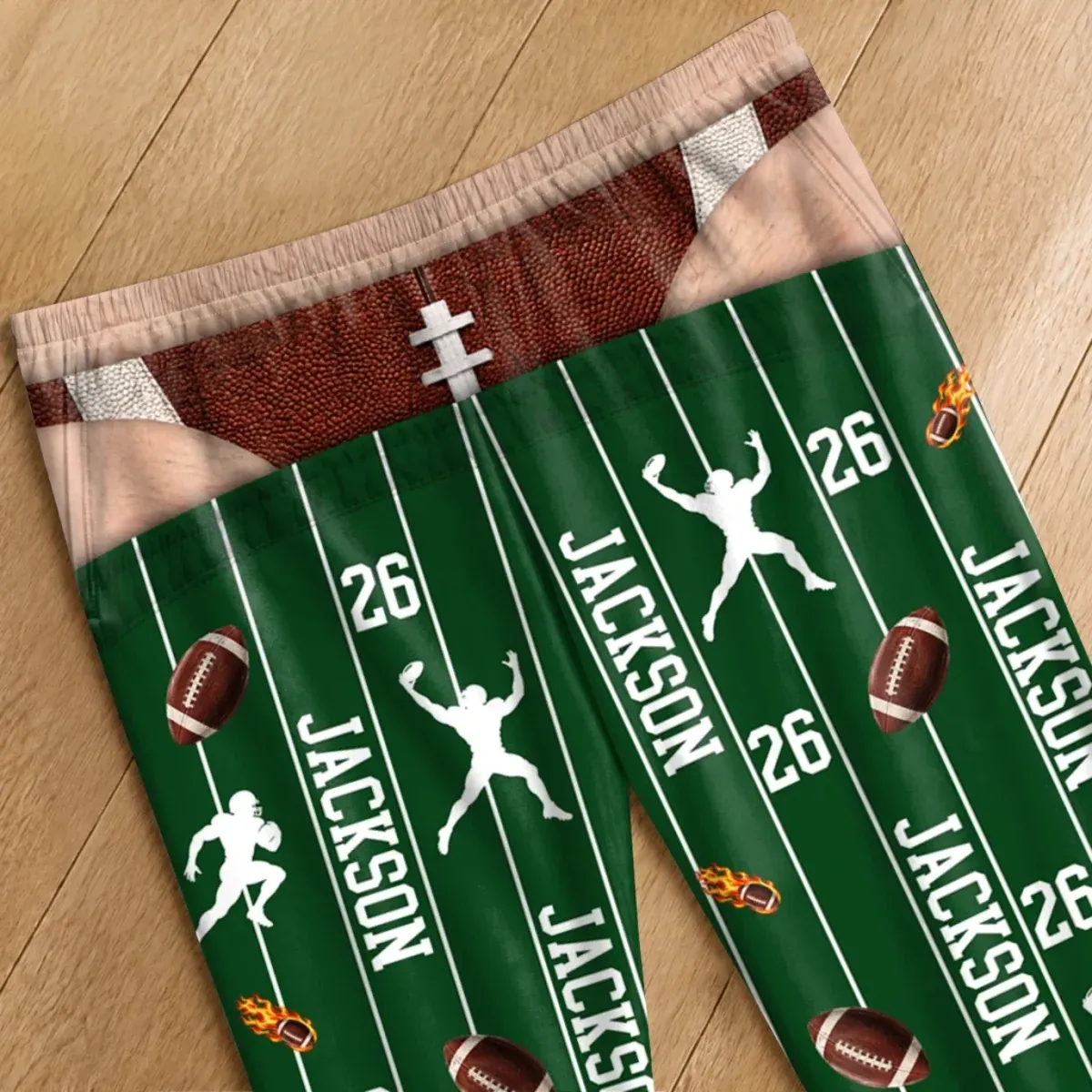 Custom Funny Pajama Pants Personalized Ball Pattern Pajama Pants Gift for Sports Fans