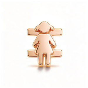Girl Charm - Rose Gold