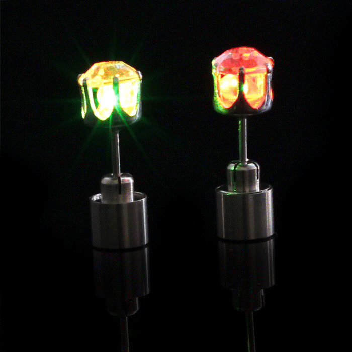 LED Colorful Luminous Earrings Flashing Light up Stud Accessories for Party - soufeelus