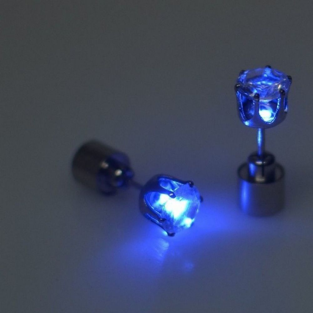 LED Colorful Luminous Earrings Flashing Light up Stud Accessories for Party - soufeelus