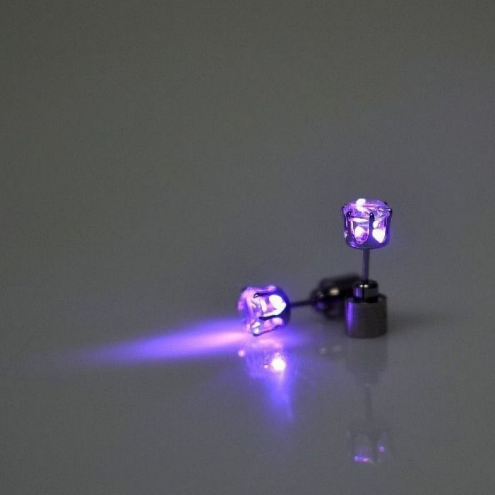 LED Colorful Luminous Earrings Flashing Light up Stud Accessories for Party - soufeelus