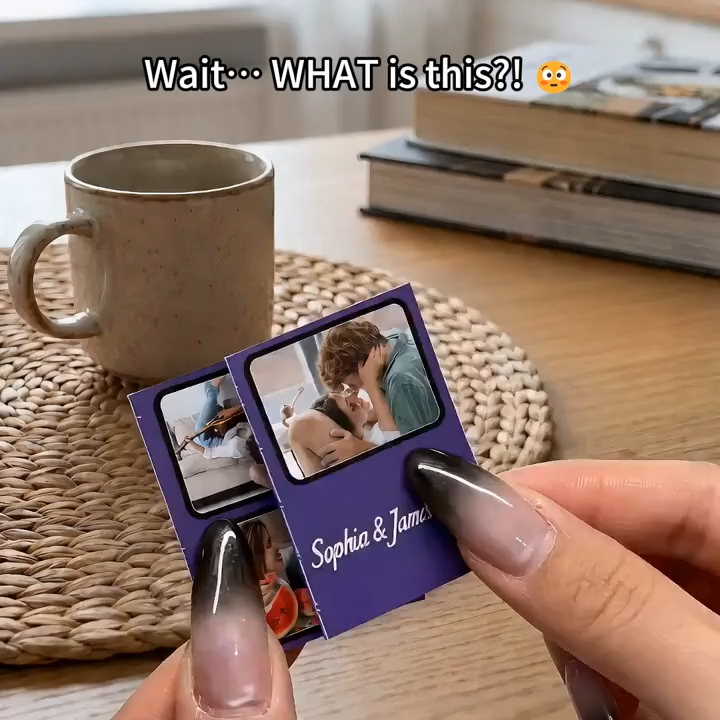 Mini Custom Photo Card Machine with Personalized Name Card Creative Desktop Ornament Gift for Couple for Family