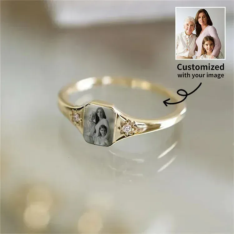 Magical Bear Cake Ring Box With Personalized Birthstone Ring Surprise Gift Birthday Gift - soufeelus