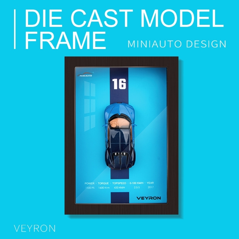 1:32 Car Model Photo Frame 3D Hanging Painting Alloy Car Model 3D Ornaments