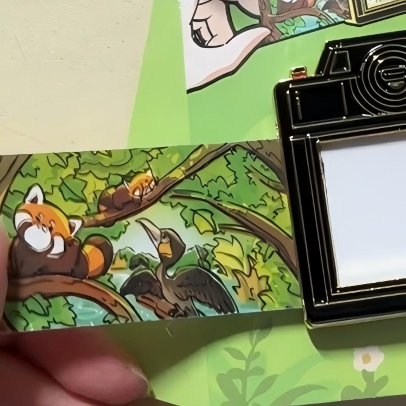 Custom Photo Camera-shaped Fridge Magnet Personalized Pull-Out Color-Changing Black Lines.