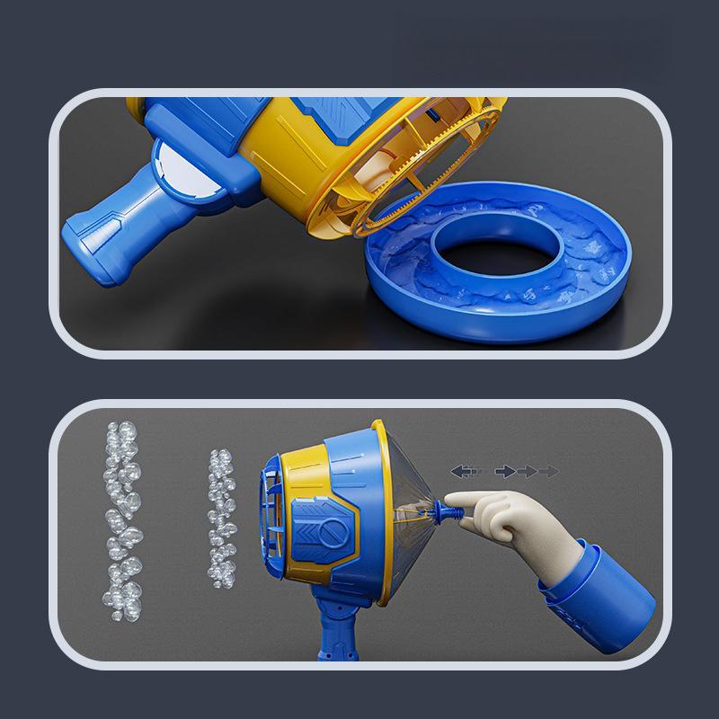 Handheld Bubble Machine Unique Multi-hole Bubble Blower Fireworks Bubble Machine Children's Toy Gift
