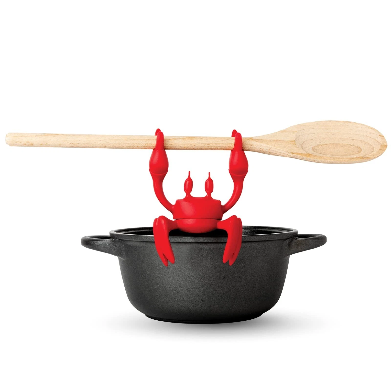Funny Crab Kitchen Spoon Rest & Steam Releaser – Food-Grade Silicone Pot Side Utensil Holder, Fun Cooking Gadget & Gift