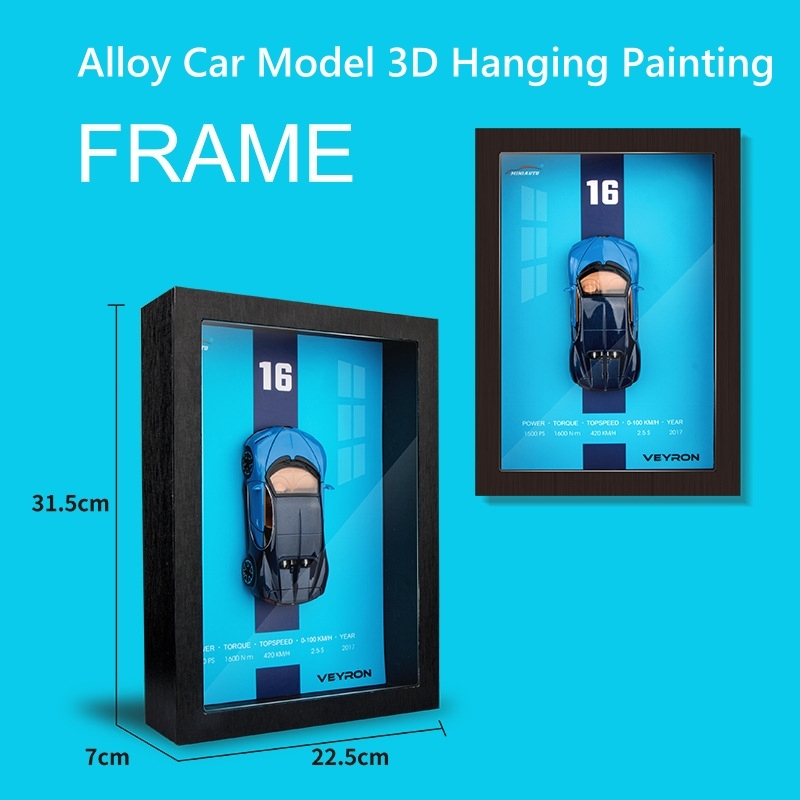 1:32 Car Model Photo Frame 3D Hanging Painting Alloy Car Model 3D Ornaments