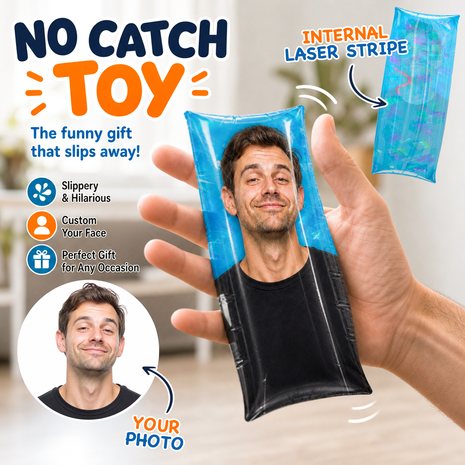 Personalized Water Snake Fidget Toy – Custom Photo Sensory Stress Relief Toy, Funny Squeeze & Slip Fidget GiftMeta Description  The classic water snake fidget toy gets a personalized twist! Add your favorite photo for a hilarious "Catch Me If You Can!" ex 商品缩略图
