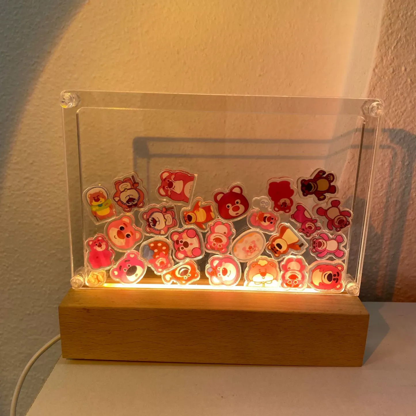 Handmade DIY Night Light Bedside Lamp Bedroom Lamp Birthday Gift for Her