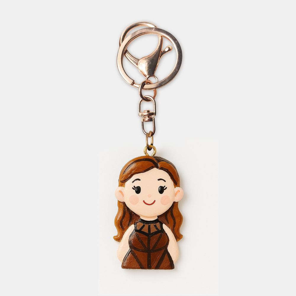 Custom Cute Style Bag Charm– Personalized Cartoon Gift with Your Faces