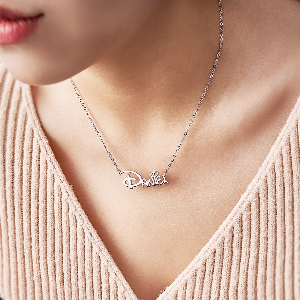 Personalized Name Necklace Special Font Custom Name Necklace Sidney Style Name Gift Silver