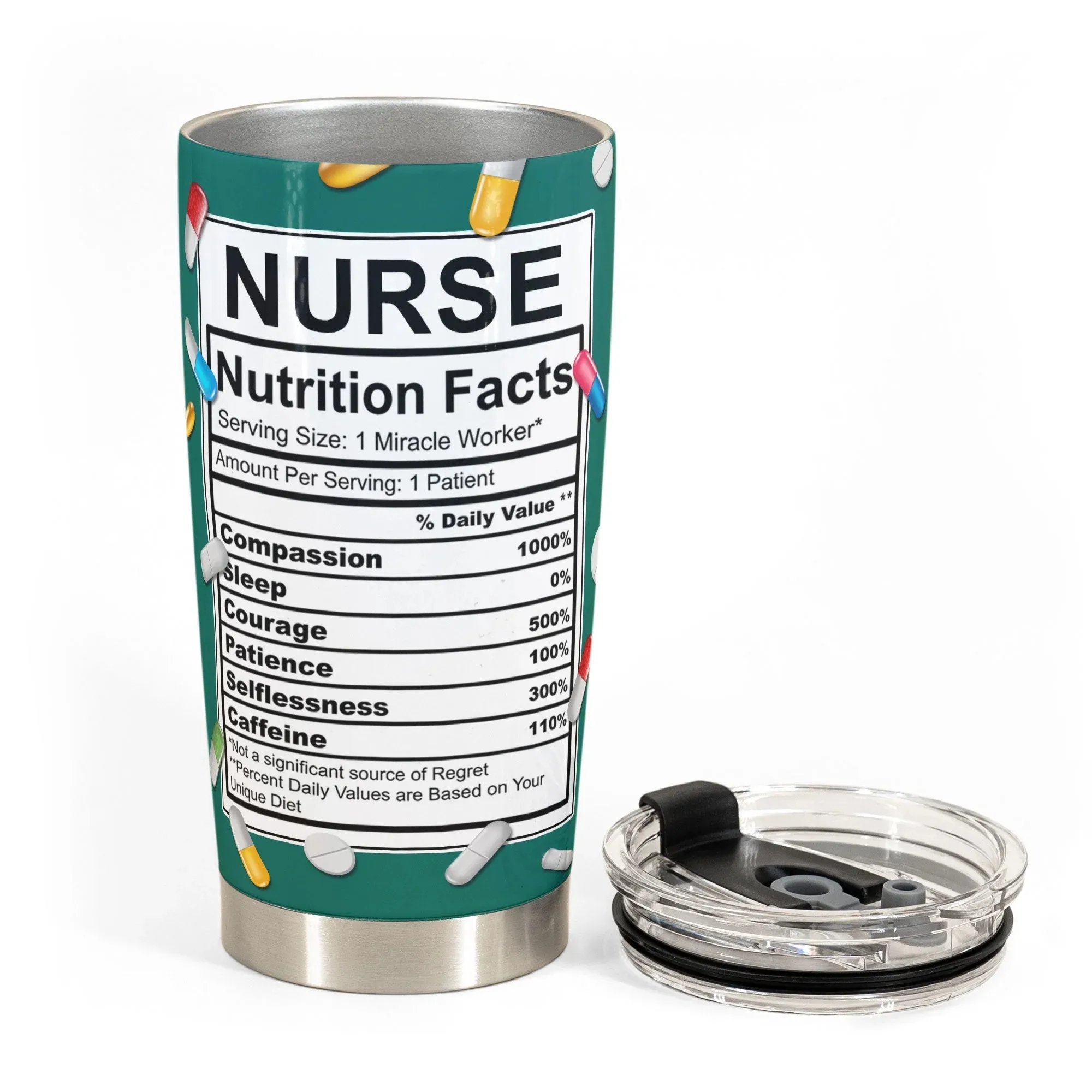 Custom Text and Accessories Tumbler Cup with Straw Medical Gift for Nurse