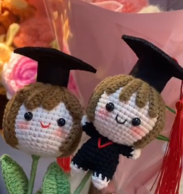 Graduation Gifts Handmade Crochet Dolls with Personality