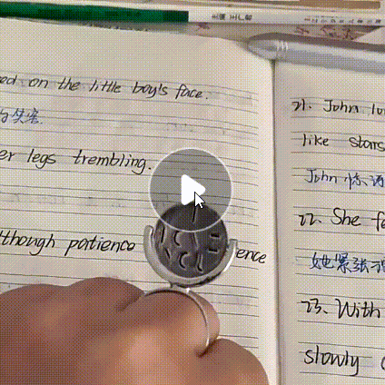 A Confession Ring Necklace That Reveals "LOVE" When Rotated