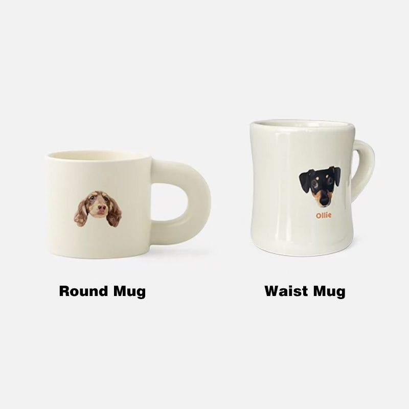Pet Custom Illustration Avatar Hand-Painted Cats And Dogs Mug Ceramic Coffee