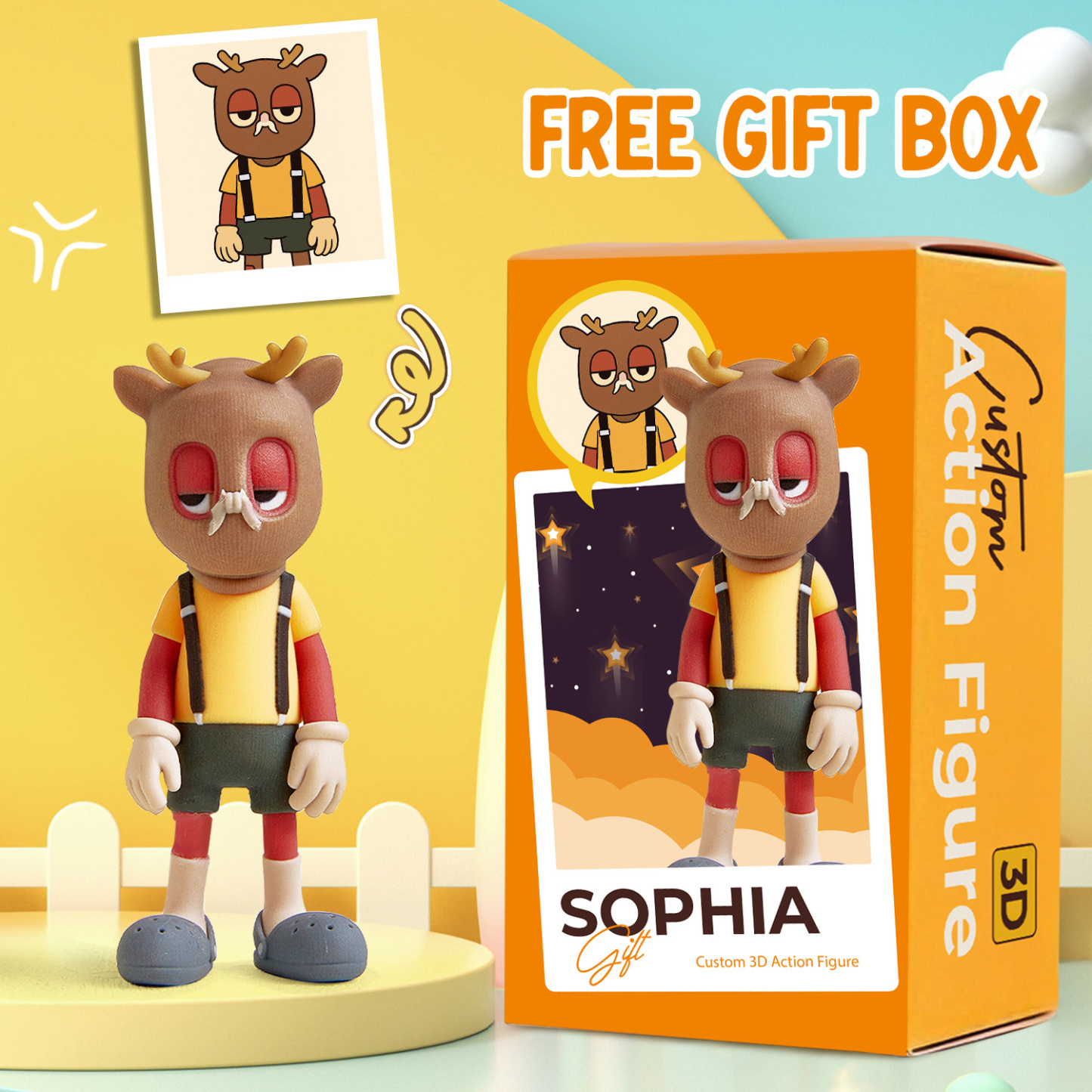 Custom 3D Action Figure From Your Photo Personalized Toy Custom Action Toy Gifts For Kids