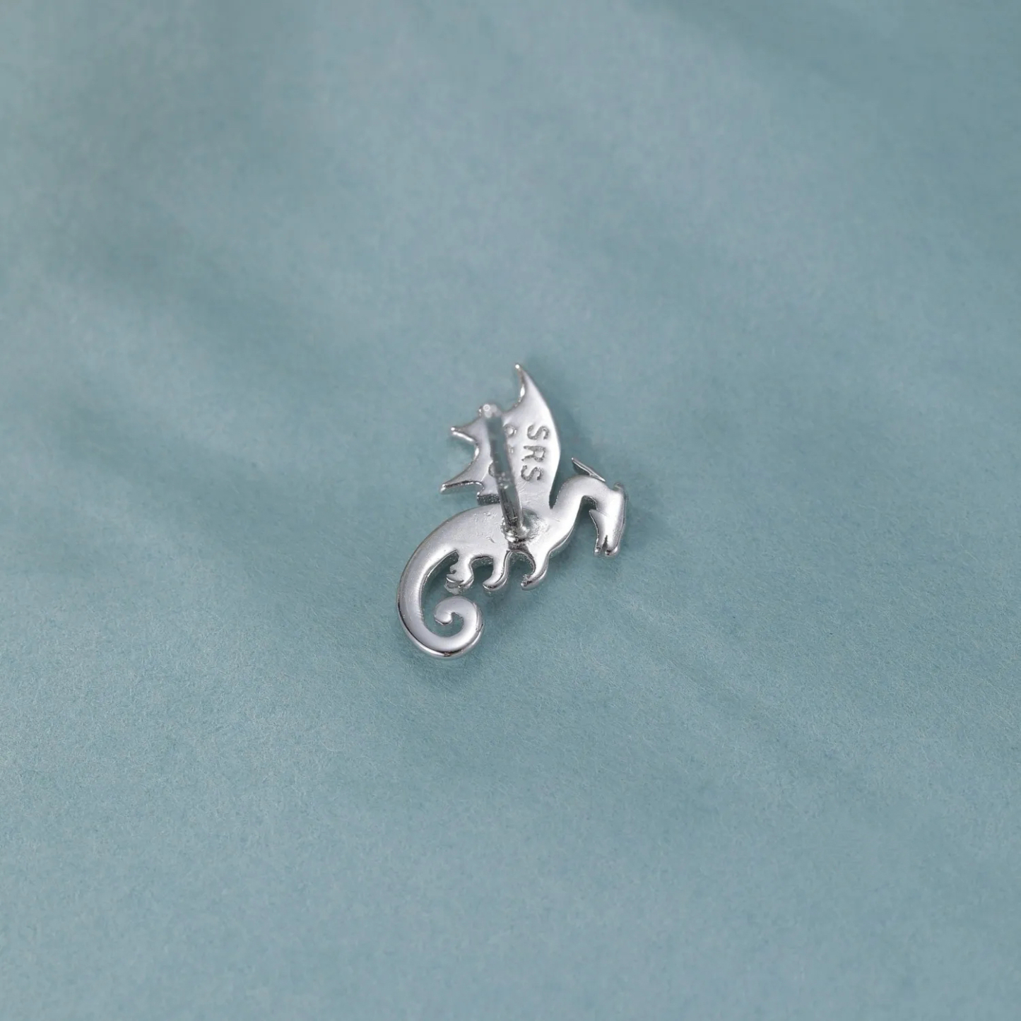 Extra Small Dragon Stud Earrings in Sterling Silver, Silver or Gold or Rose Gold, Sterling Silver Dragon Earrings, Small Dragon Stud