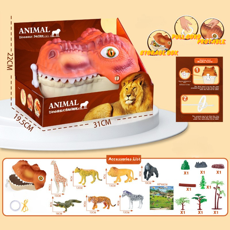 Soft Dinosaur Toy Storage Box Dinosaur Model For Children
